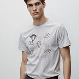 [DFRAME] Knit Cloud Cake Printed Men's Short Sleeve Tee