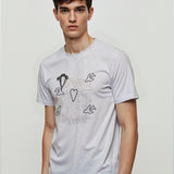 [DFRAME] Knit Cloud Cake Printed Men's Short Sleeve Tee