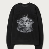 [CLOUD CAKE] Men's Fashion Sweatshirts Long Sleeve Casual Round Neck Diy Tops Dark Gray