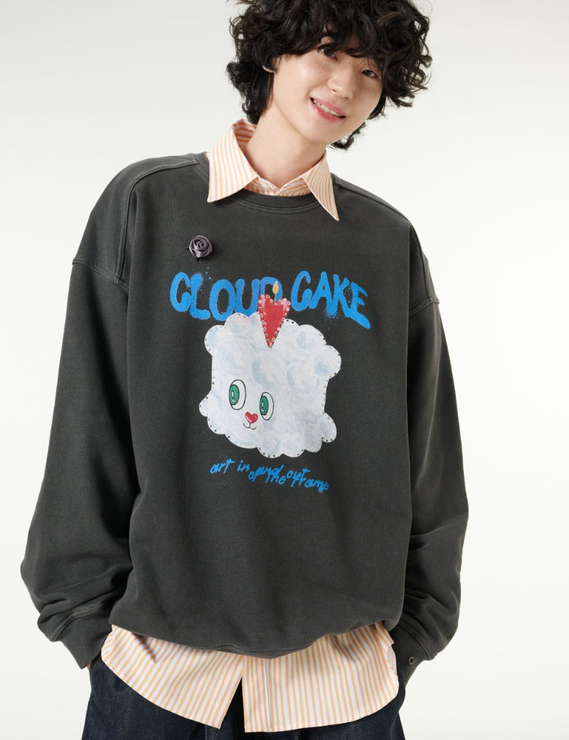 [CLOUD CAKE] Fashion Cloud Cake Sweatshirts Casual Tops Unisex