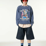 [CLOUD CAKE] Men's Fashion Pigment Double-Layer Fabric Printed Sweatshirt