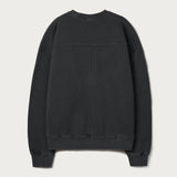 [CLOUD CAKE] Pigment Double-Layer Fabric Printed Sweatshirt Dark Gray